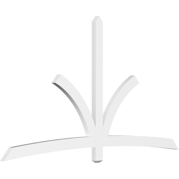 Ekena Millwork Davenport Architectural Grade PVC Gable Bracket, 96"W x 52"H x 2"D x 4"F, 13/12 Pitch GBP096X52X0204DAV00 - main